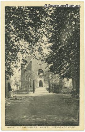 ansichtkaart: Sappemeer, Nederl. Hervormde Kerk