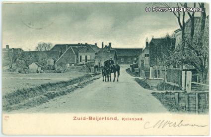 ansichtkaart: Zuid-Beijerland, Kolenpad