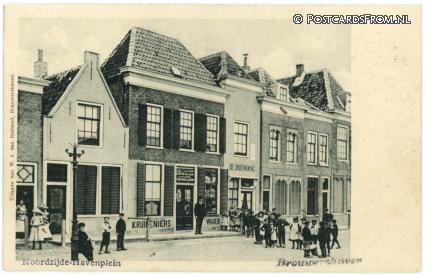 ansichtkaart: Brouwershaven, Noordzijde-Havenplein