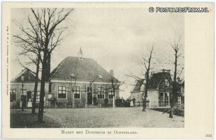 Oosterland ZL, Markt met Dorpshuis ansichtkaart: Oosterland ZL, Markt met Dorpshuis