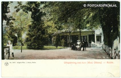 Rolde, Uitspanning met tuin. Wed. Ottens ansichtkaart: Rolde, Uitspanning met tuin. Wed. Ottens