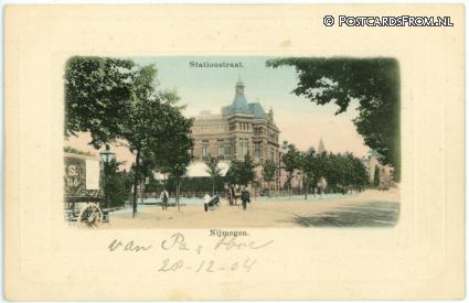 Nijmegen, Stationstraat ansichtkaart: Nijmegen, Stationstraat