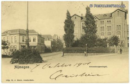 Nijmegen, Kronenburgersingel ansichtkaart: Nijmegen, Kronenburgersingel
