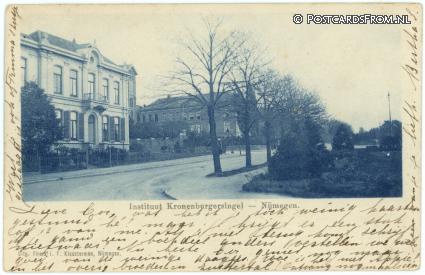 Nijmegen, Instituut Kronenburgersingel ansichtkaart: Nijmegen, Instituut Kronenburgersingel