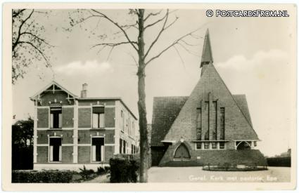 ansichtkaart: Epe, Geref. Kerk met pastorie