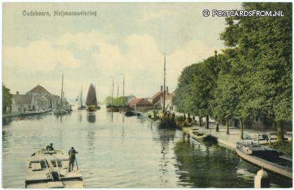 ansichtkaart: Oudshoorn, Heijmanswetering