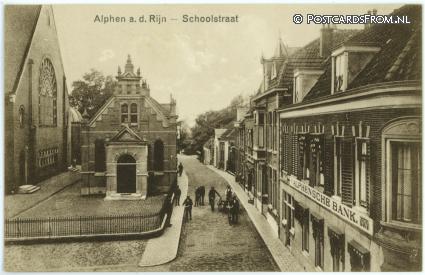 ansichtkaart: Alphen aan den Rijn, Schoolstraat