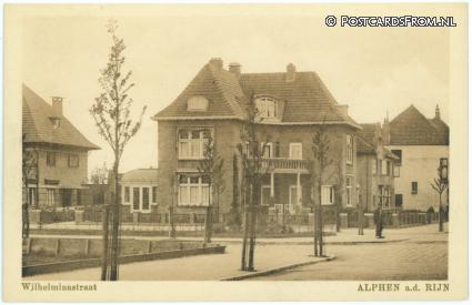 ansichtkaart: Alphen aan den Rijn, Wilhelminastraat