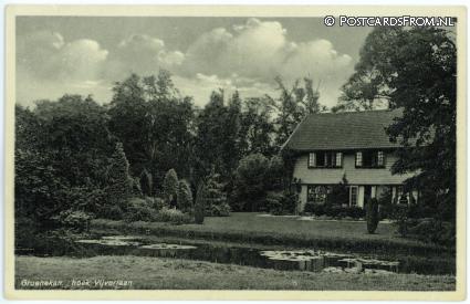 Groenekan, Hoek Vijverlaan ansichtkaart: Groenekan, Hoek Vijverlaan