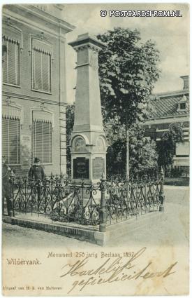 ansichtkaart: Wildervank, Monument 250 jarig Bestaan 1897