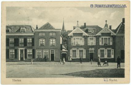 ansichtkaart: Tholen, Markt