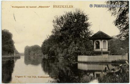 Breukelen UT, Vechtgezicht bij kasteel 'Nijenrode' ansichtkaart: Breukelen UT, Vechtgezicht bij kasteel 'Nijenrode'