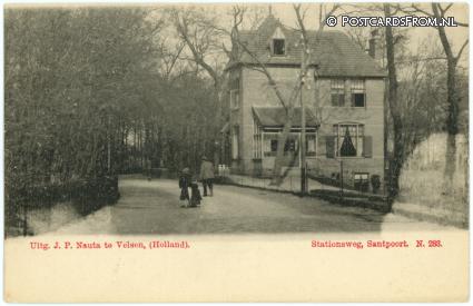 Santpoort, Stationsweg ansichtkaart: Santpoort, Stationsweg
