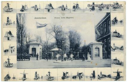 ansichtkaart: Amsterdam, Natura Aris Magistra
