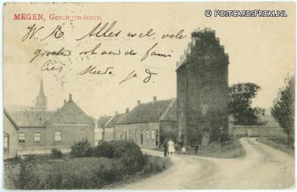ansichtkaart: Megen, Gevangen-toren