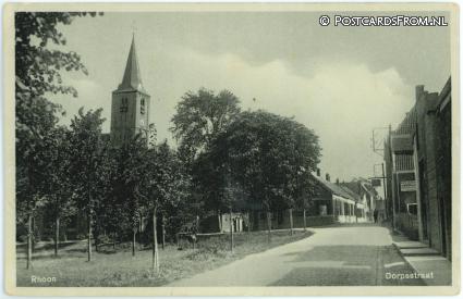 ansichtkaart: Rhoon, Dorpsstraat