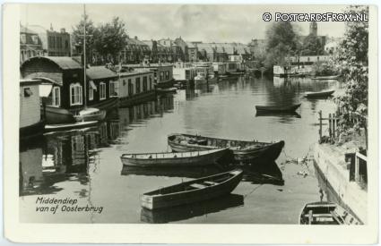 Sliedrecht, Middendiep vanaf Oosterbrug ansichtkaart: Sliedrecht, Middendiep vanaf Oosterbrug