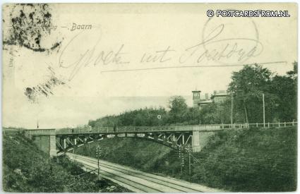 ansichtkaart: Baarn, Spoorbrug