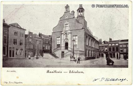 Schiedam, Raadhuis ansichtkaart: Schiedam, Raadhuis