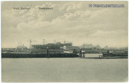 ansichtkaart: Hansweert, Werf Zeeland