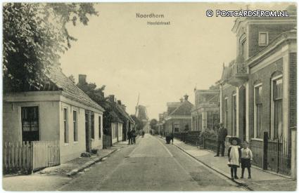 ansichtkaart: Noordhorn, Hoofdstraat