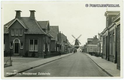 ansichtkaart: Noordhorn, Hoofdstraat Zuideinde