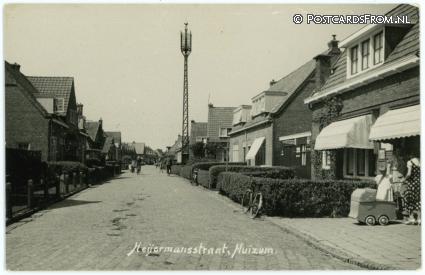 Leeuwarden Huizum, Heijermansstraat ansichtkaart: Leeuwarden Huizum, Heijermansstraat