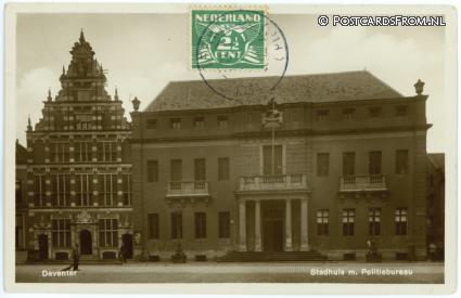 ansichtkaart: Deventer, Stadhuis m. Politiebureau