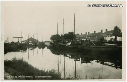 ansichtkaart: Middenmeer, Haven, Wieringermeer