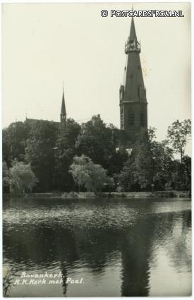 Amstelveen, Bovenkerk. R.K. Kerk met Poel ansichtkaart: Amstelveen, Bovenkerk. R.K. Kerk met Poel