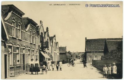 Sint-Annaland, Dorpsweg ansichtkaart: Sint-Annaland, Dorpsweg
