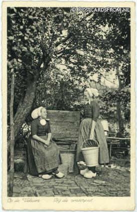 ansichtkaart: --, Op de Veluwe. Bij de waterput