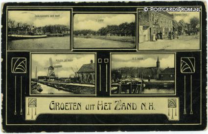 ansichtkaart: 't Zand NH, Groeten uit