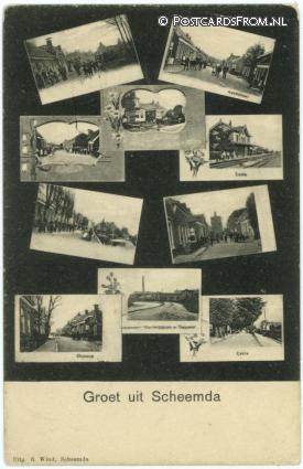 Scheemda, Groet uit ansichtkaart: Scheemda, Groet uit