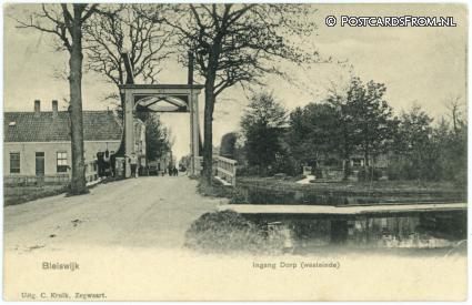 ansichtkaart: Bleiswijk, Ingang Dorp. Westeinde