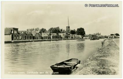 Waddinxveen, Zuidkade aan de Gouwe ansichtkaart: Waddinxveen, Zuidkade aan de Gouwe