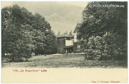 ansichtkaart: De Lutte, Villa 'De Koperboer'