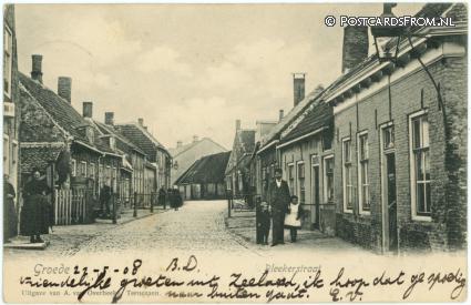 Groede, Bleekerstraat ansichtkaart: Groede, Bleekerstraat