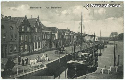ansichtkaart: Oud-Beijerland, Havendam