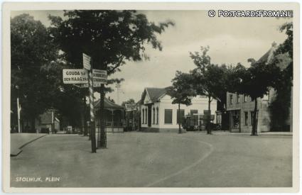 ansichtkaart: Stolwijk, Plein