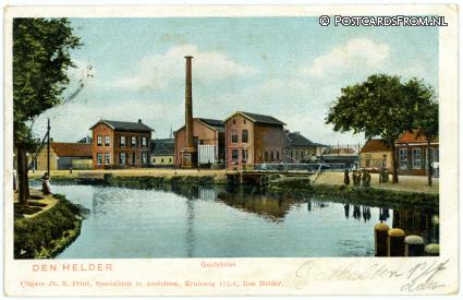 Den Helder, Gasfabriek ansichtkaart: Den Helder, Gasfabriek