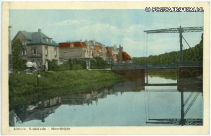 ansichtkaart: Almelo, Sluiskade - Noordzijde