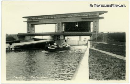 Nieuwegein Vreeswijk, Beatrixsluis ansichtkaart: Nieuwegein Vreeswijk, Beatrixsluis