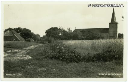 ansichtkaart: Terschelling Hoorn, Kerkje