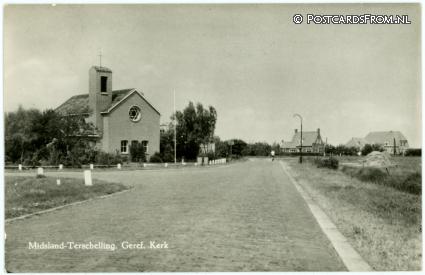 Terschelling Midsland, Geref. Kerk ansichtkaart: Terschelling Midsland, Geref. Kerk