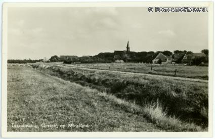 ansichtkaart: Terschelling Midsland, Gezicht op Midsland