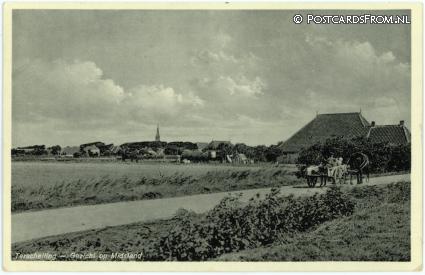 ansichtkaart: Terschelling Midsland, Gezicht op