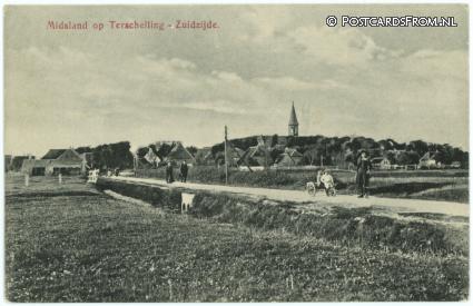ansichtkaart: Terschelling Midsland, Zuidzijde