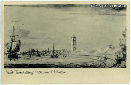 ansichtkaart: Terschelling West, Door P.J. Potter 1720
