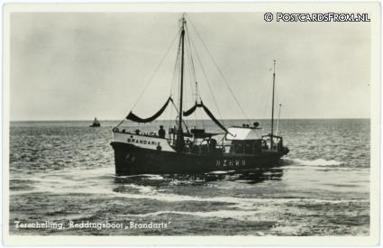 ansichtkaart: Terschelling, Reddingsboot 'Brandaris'